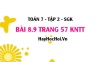 Bài 8.9 trang 57 Toán 7 Tập 2 Kết nối tri thức: Xác suất của biến cố khi gieo xúc xắc